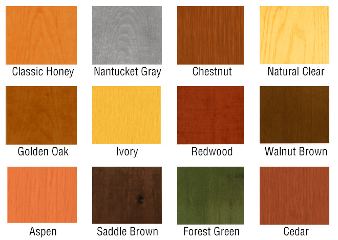 Wood Stain Color Chart